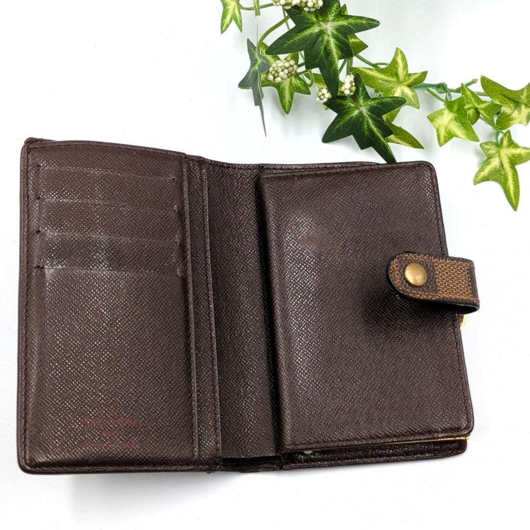 LOUISVUITTON　ルイ・ヴィトン　ダミエ 二つ折り財布　がま口タイプ