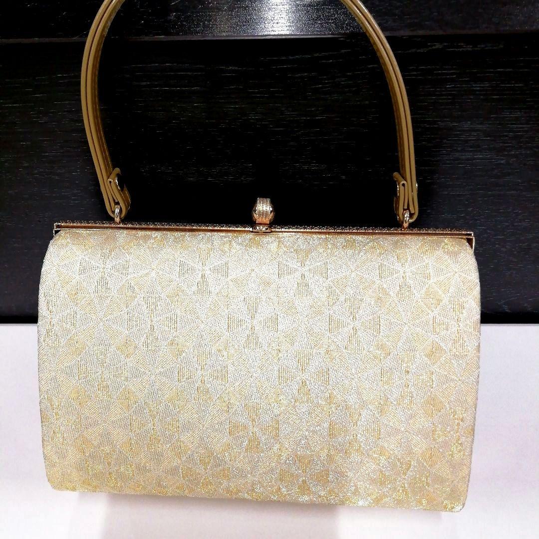 新品未使用 礼装用 佐賀錦ゴールド系草履バッグセット　フリーサイズ OL-4