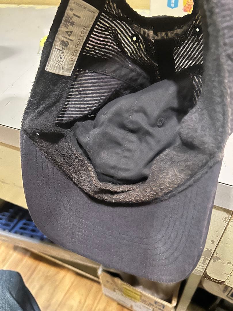 シアサッカー　シュプリーム　SUPREME 黒 キャップ Sロゴ　イタリア製