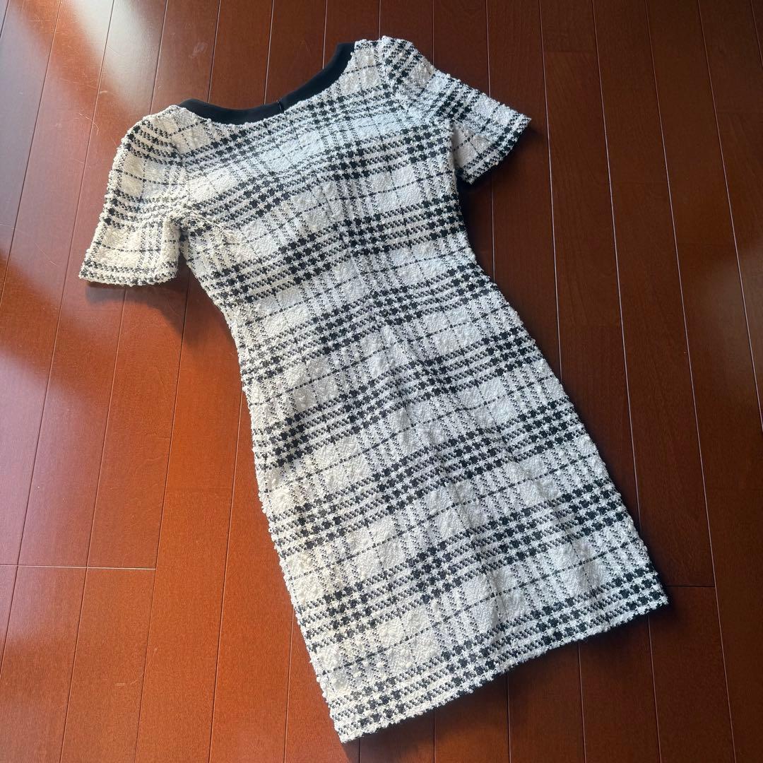 【an／アン】1万円割引！！半袖ワンピース／チェック・タイト・キャバドレス