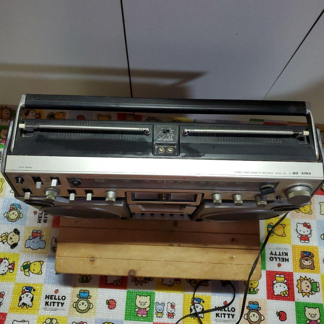 AIWA　昭和レトロ　 ラジオ　カセットレコーダー　通電確認済み　訳あり