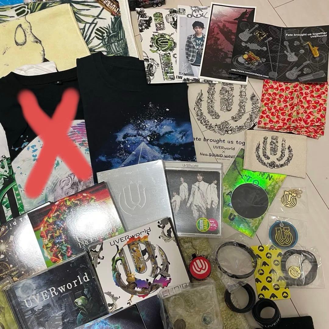 UVERworldグッズセット　CD.Tシャツ.タオル.グローブ等グッズ.会報等