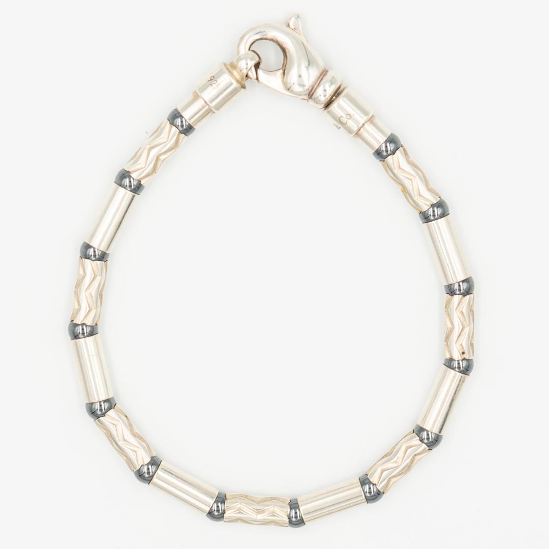 ティファニー エッチド ブレスレット アズテック ジグザグ 19.6cm