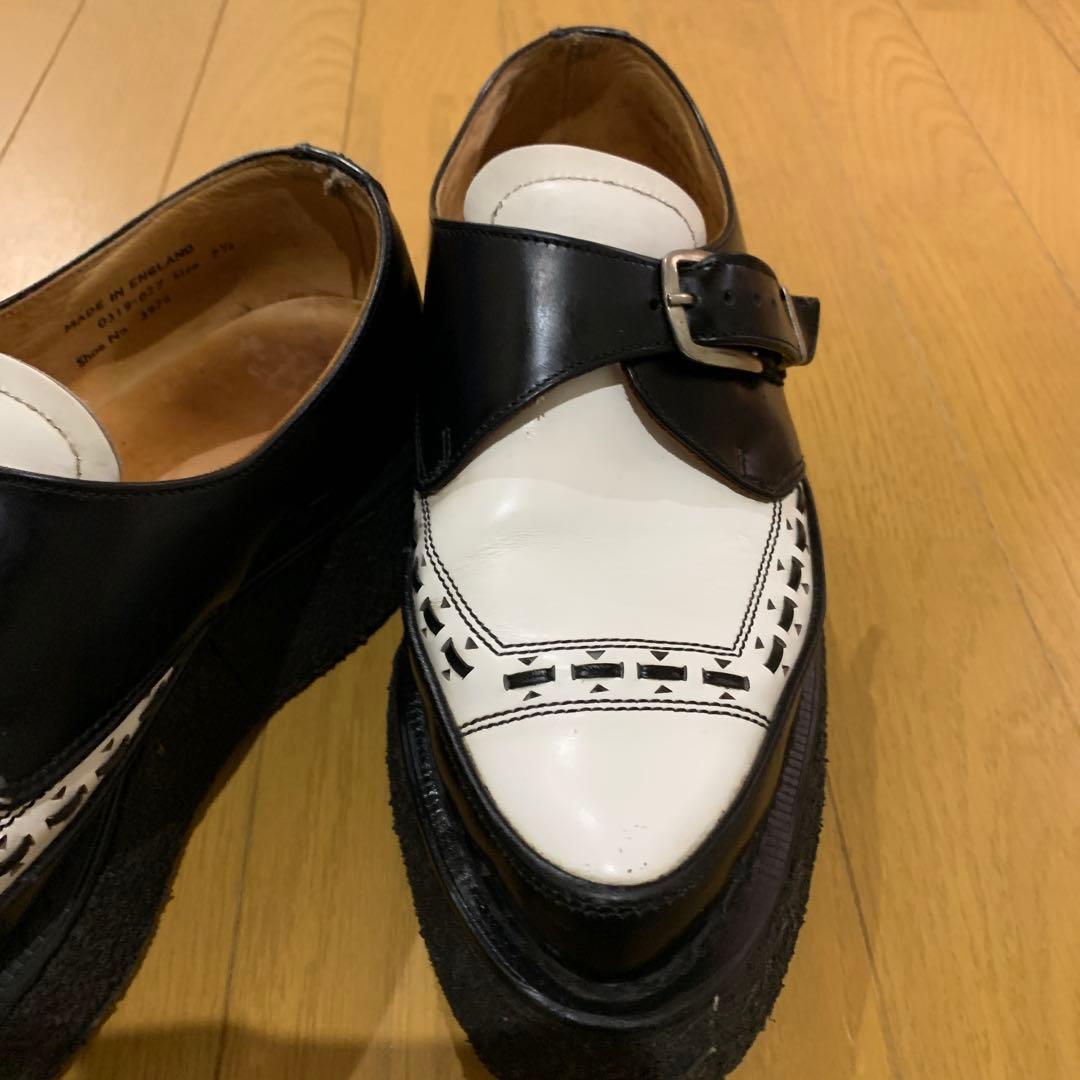 希少e coxラバーソール(UK7.5)ブラック/ホワイト(外観美品)