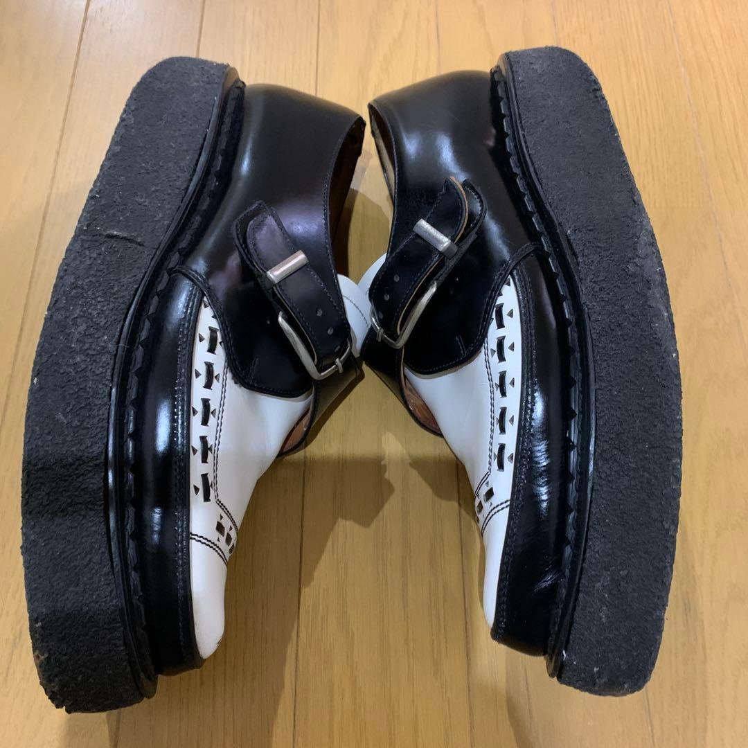 希少e coxラバーソール(UK7.5)ブラック/ホワイト(外観美品)