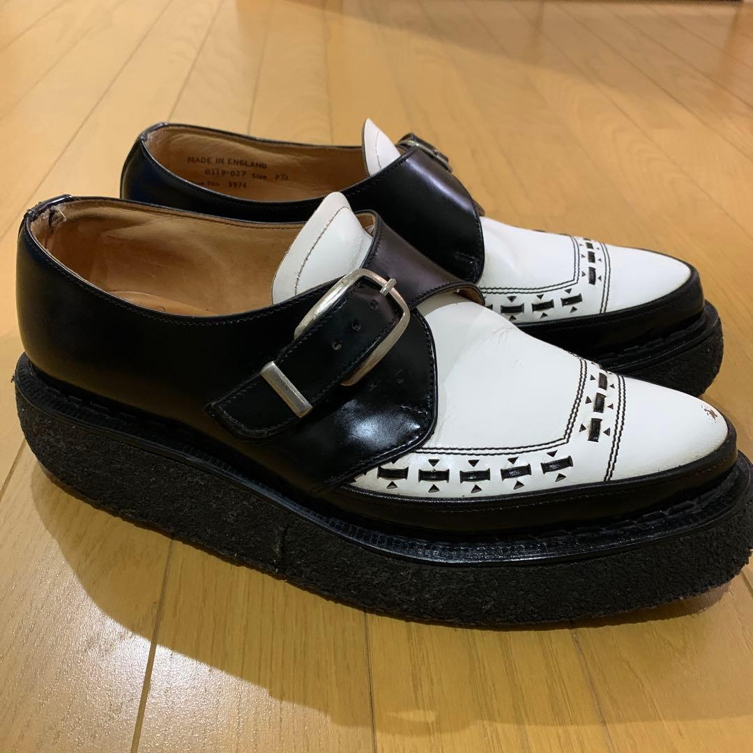 希少e coxラバーソール(UK7.5)ブラック/ホワイト(外観美品)