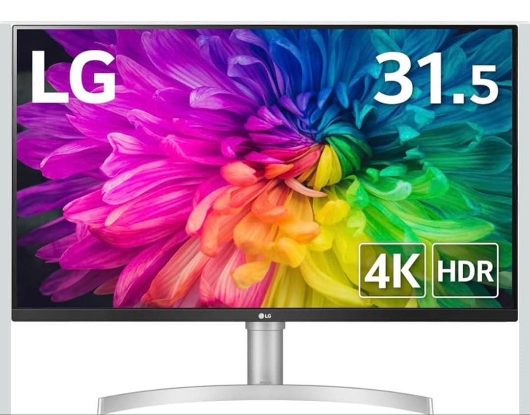【良品】LG 32UN500-W 31.5インチ 4K HDRディスプレイ