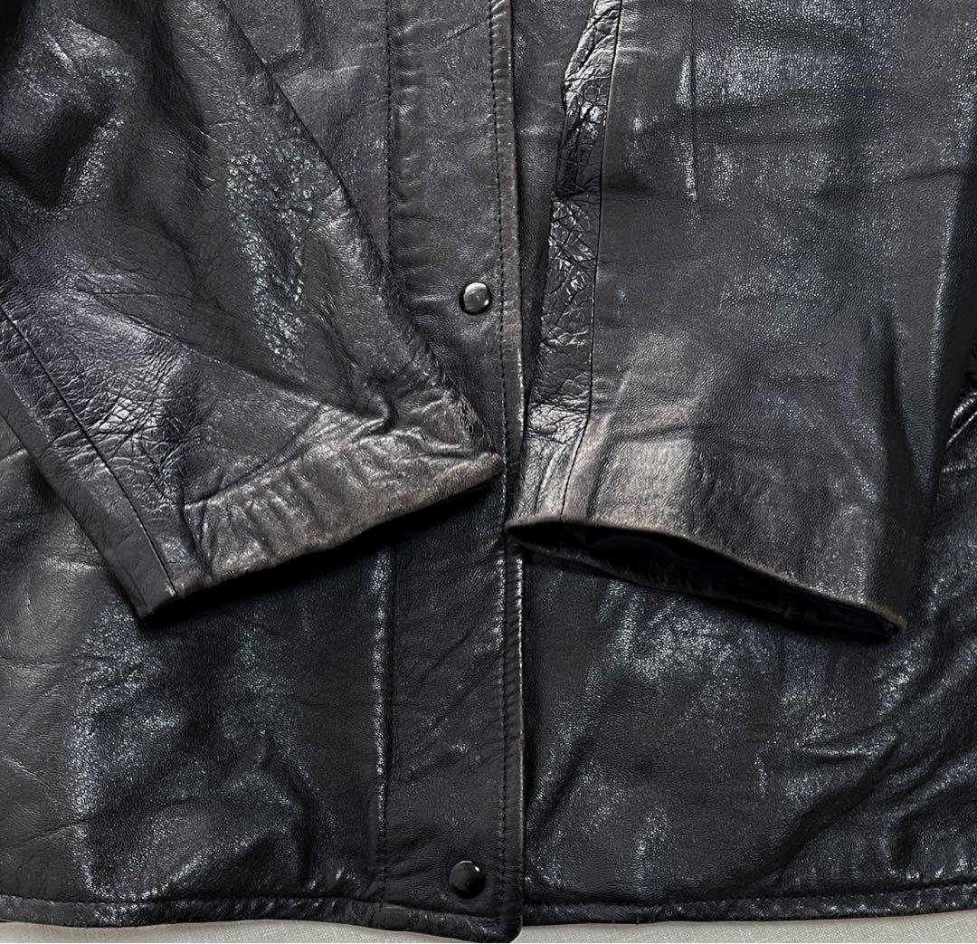 希少 フランス軍 ファイヤーマン レザーコート カーコート ユニセックス