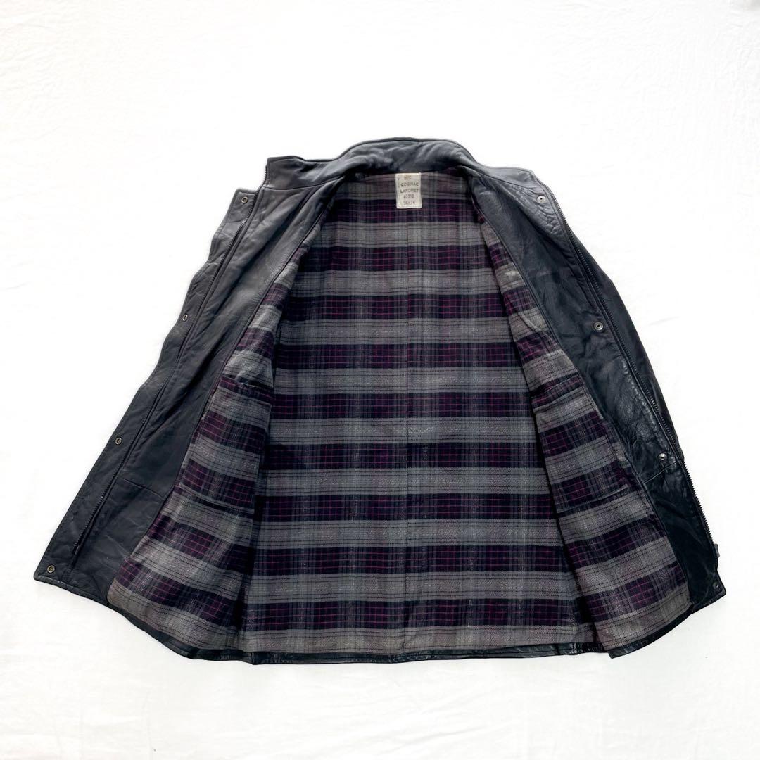 希少 フランス軍 ファイヤーマン レザーコート カーコート ユニセックス