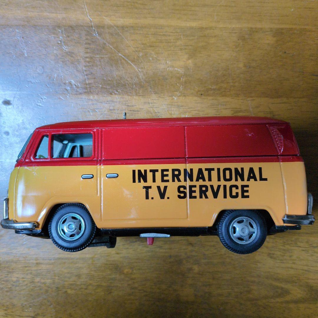 萬代屋（旧バンダイ）ブリキ フォルクスワーゲン タイプⅡ バス テレビ中継車