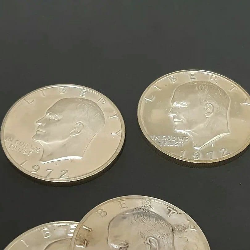 アメリカ1ドル硬貨 アイゼンハワー・ダラー 1971年・1972年 4枚セット