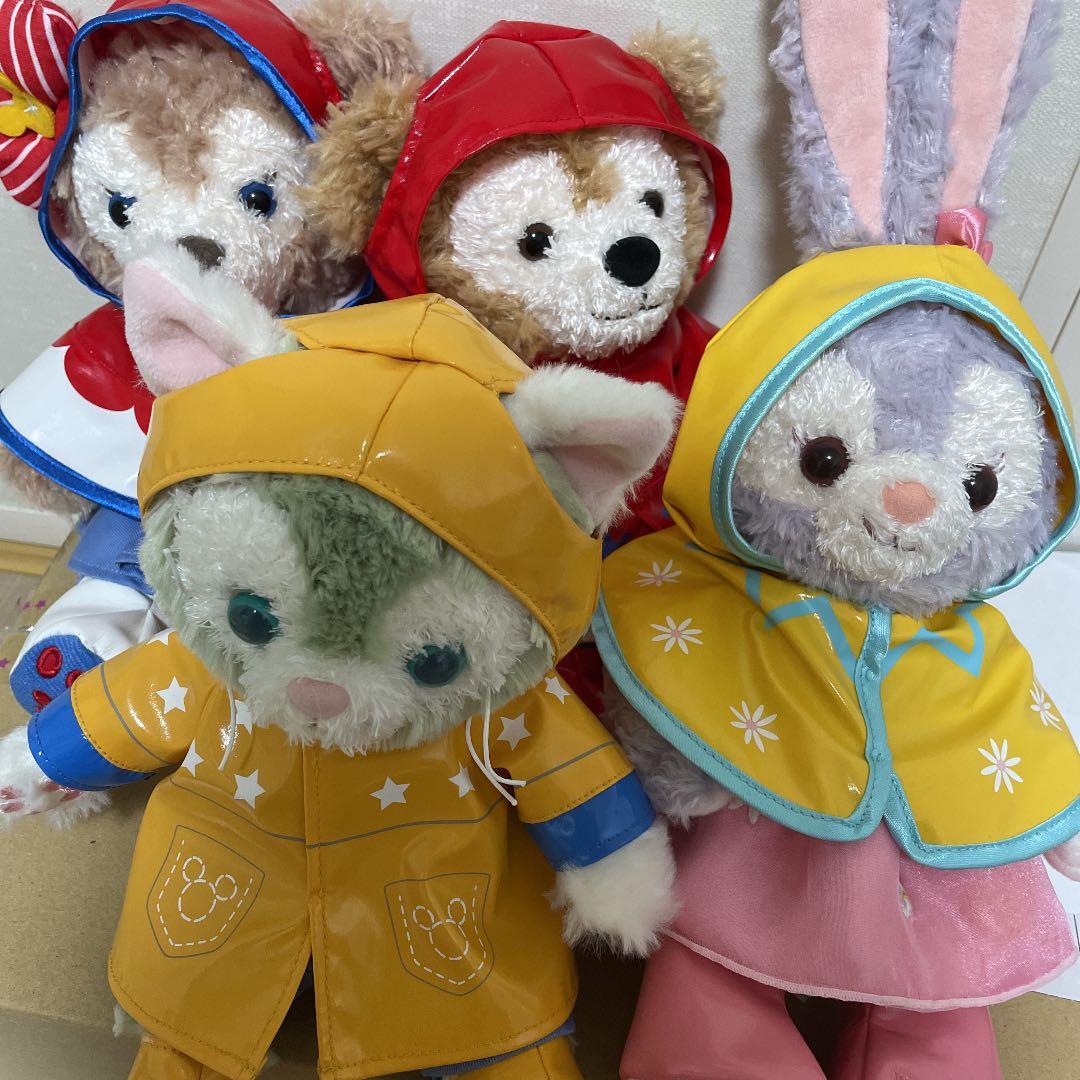 上海ディズニー　ぬいぐるみダッフィーフレンズレイコートセット