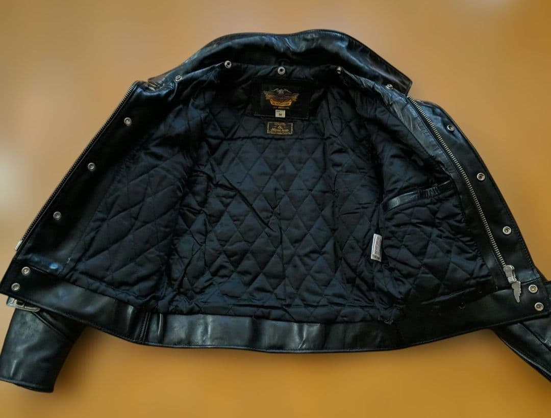 【馬皮★ ホースハイド】 本革 ポリスマンジャケット ハーレーダビッドソン M