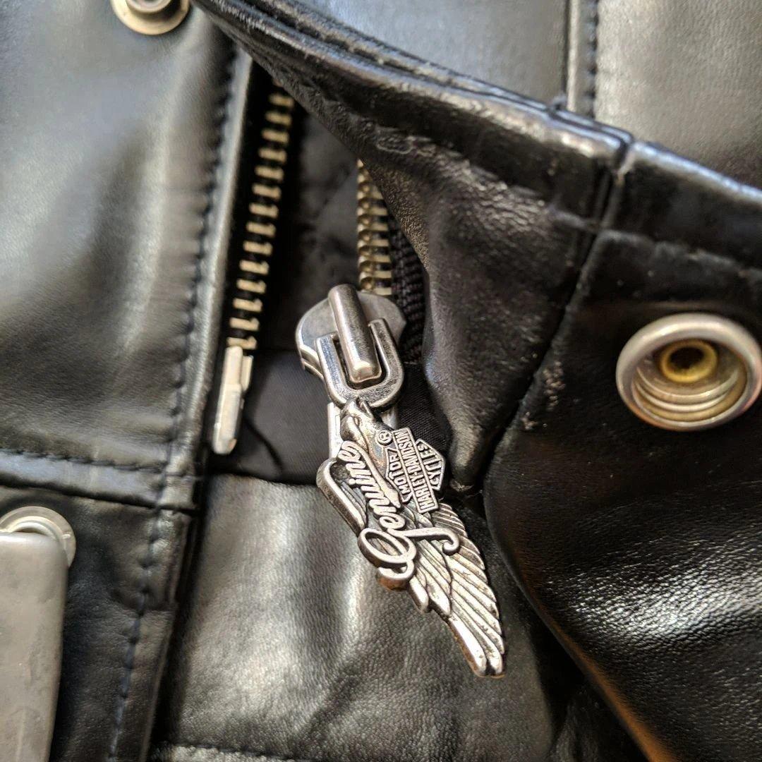 【馬皮★ ホースハイド】 本革 ポリスマンジャケット ハーレーダビッドソン M