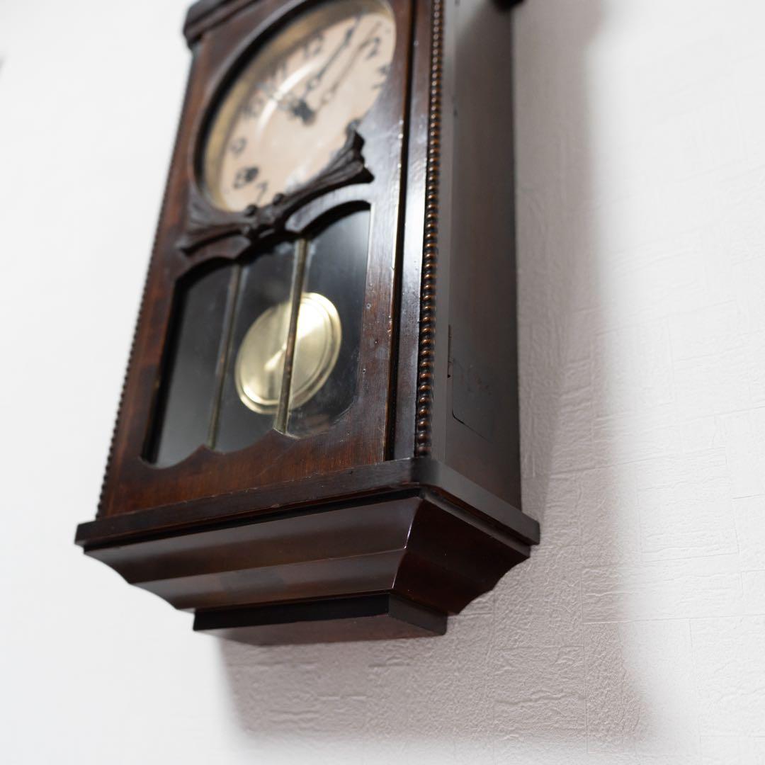 尾張時計　振り子時計　昭和レトロ　オーバーホール済　動作品