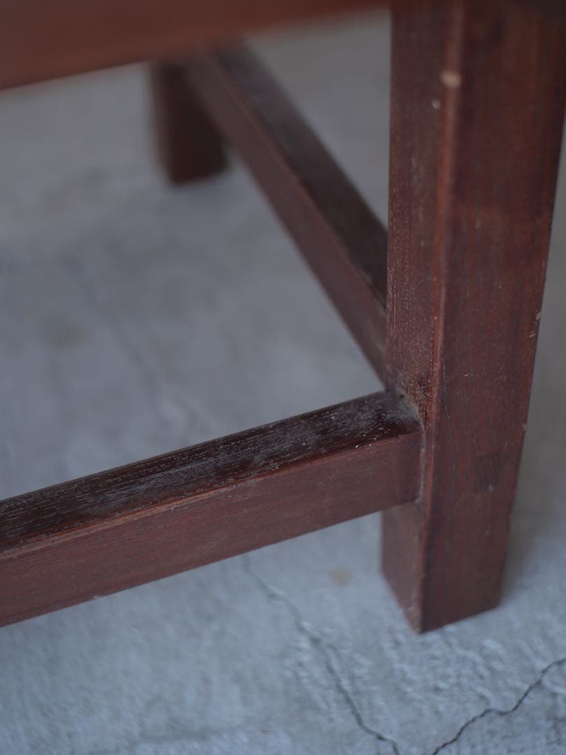 文机　赤茶　机　座卓　展示台　台　花台　古家具　古道具　アンティーク　昭和レトロ