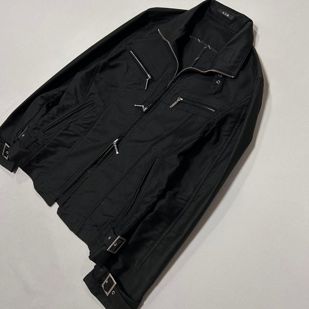 00s ASM ダブルジップ シングルライダース モードロック y2k お兄系