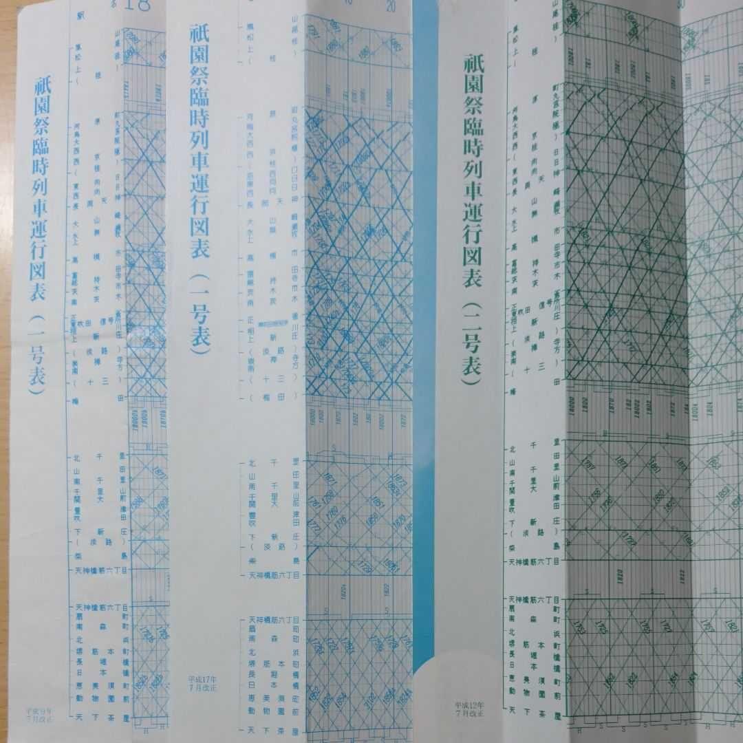 阪急列車運行図表 20種類まとめ売り