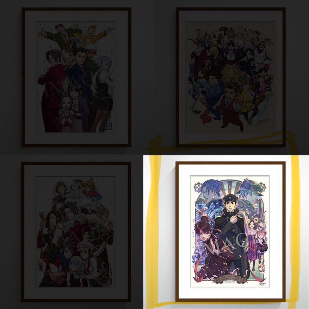 大逆転裁判 A3グラフィックアート 逆転裁判15周年記念