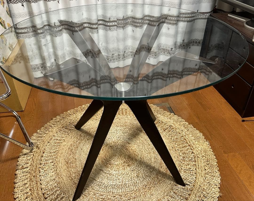 カリガリス ガラステーブル 110