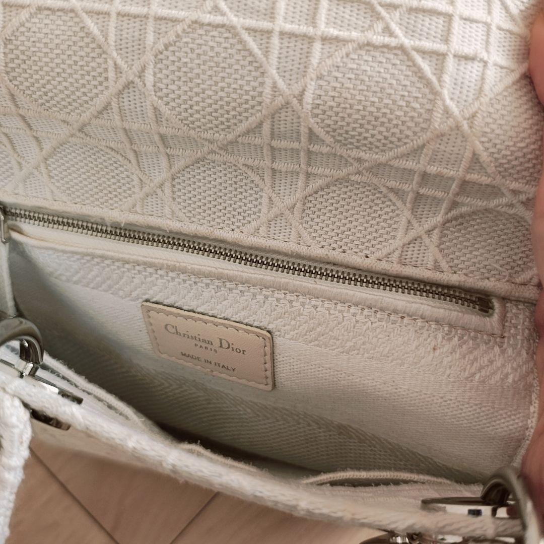 Dior レディディオールディーライトLADYD-LITE バッグ ホワイト