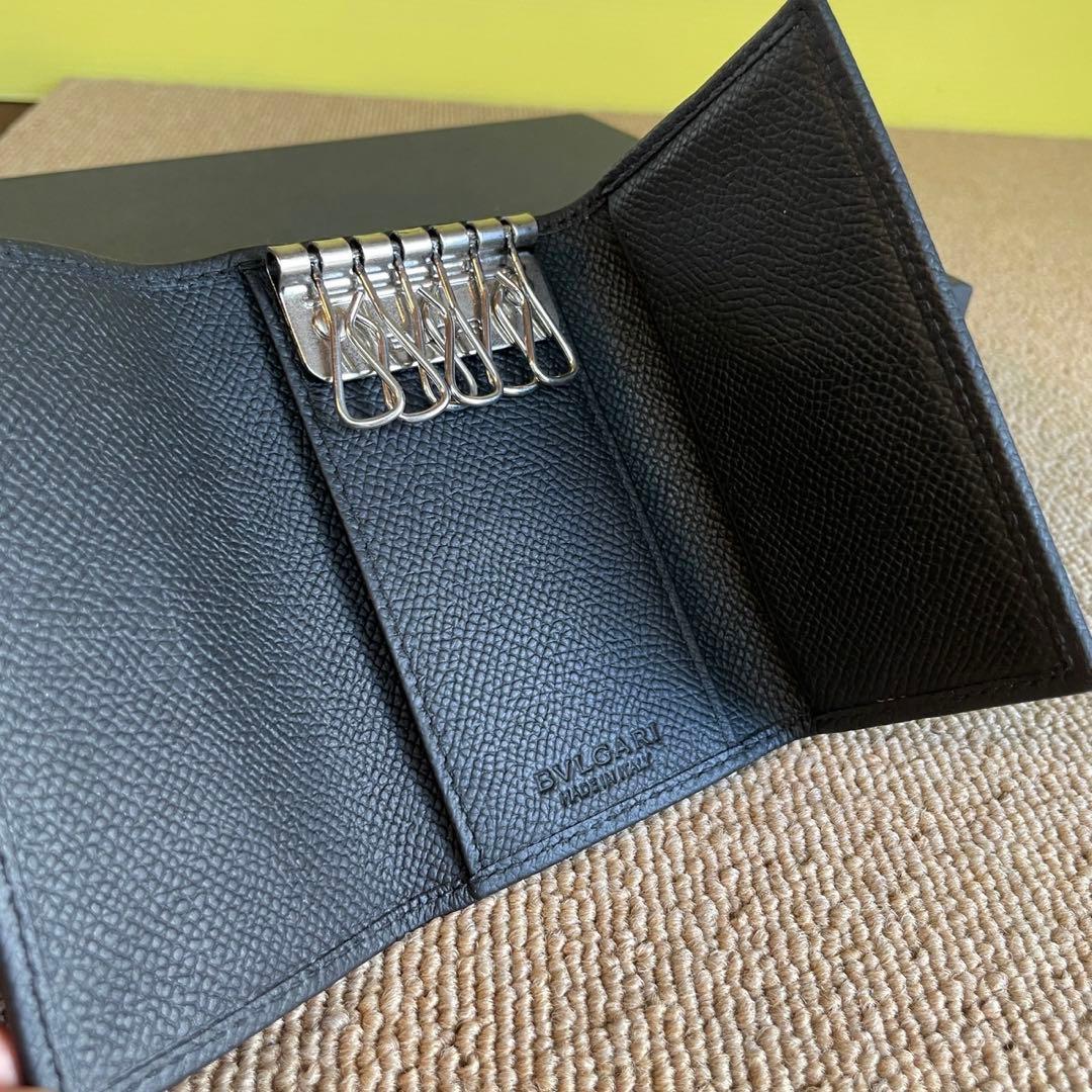 正規品⭐️極美品⭐️BVLGARI ブルガリ　男女兼用　キーケース　6連　黒