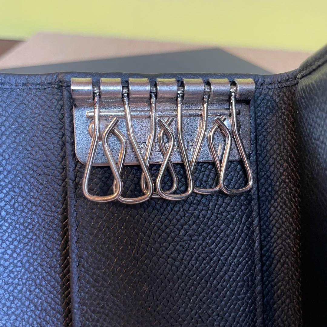 正規品⭐️極美品⭐️BVLGARI ブルガリ　男女兼用　キーケース　6連　黒