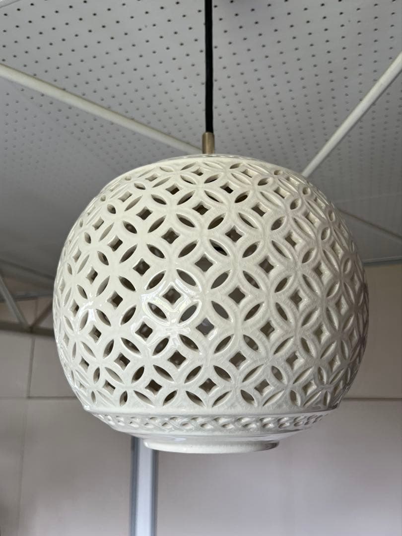 ジャパニーズモダン　陶器製　ペンダントランプ　照明　オーデリック　ヴィンテージ