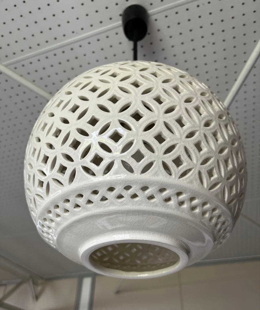 ジャパニーズモダン　陶器製　ペンダントランプ　照明　オーデリック　ヴィンテージ