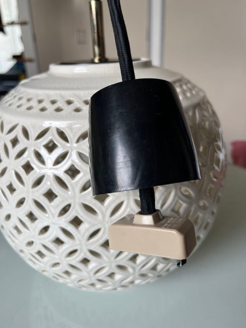 ジャパニーズモダン　陶器製　ペンダントランプ　照明　オーデリック　ヴィンテージ