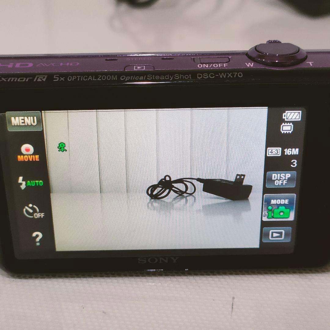 【送料無料・中古品】SONY Cyber-shot DSC-WX70 パープル