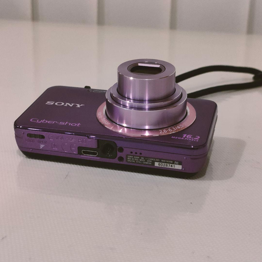 【送料無料・中古品】SONY Cyber-shot DSC-WX70 パープル