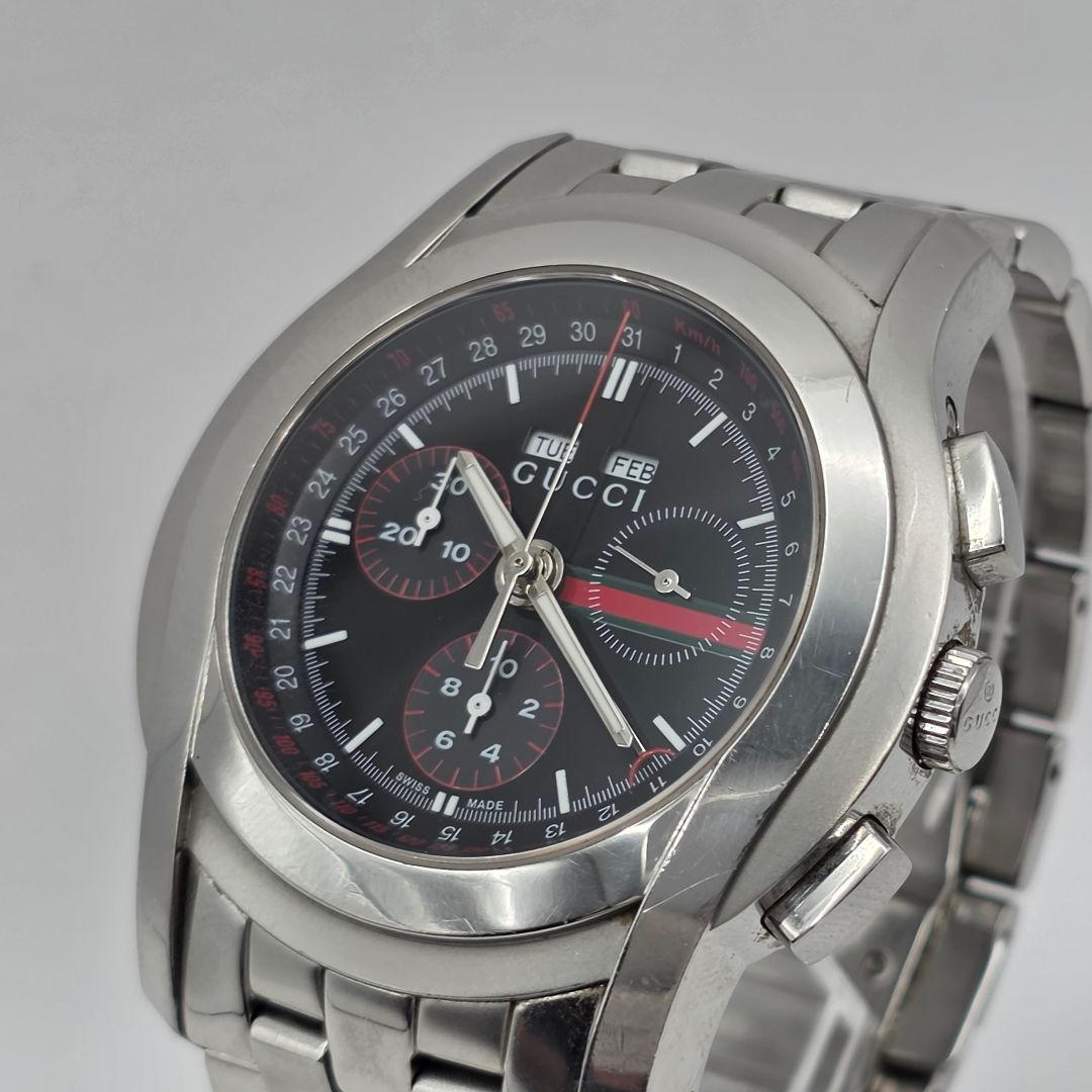 極美品 廃版 GUCCI 5500 腕時計 クロノグラフ シェリーライン 男女