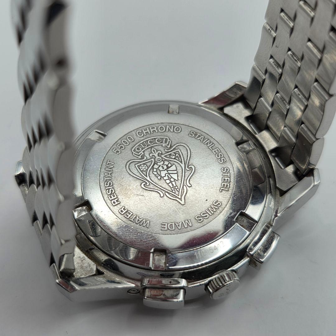 極美品 廃版 GUCCI 5500 腕時計 クロノグラフ シェリーライン 男女