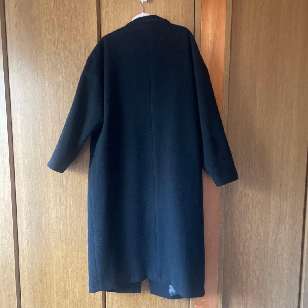 mizuiro ind ウールブレンドスタンドカラーコート