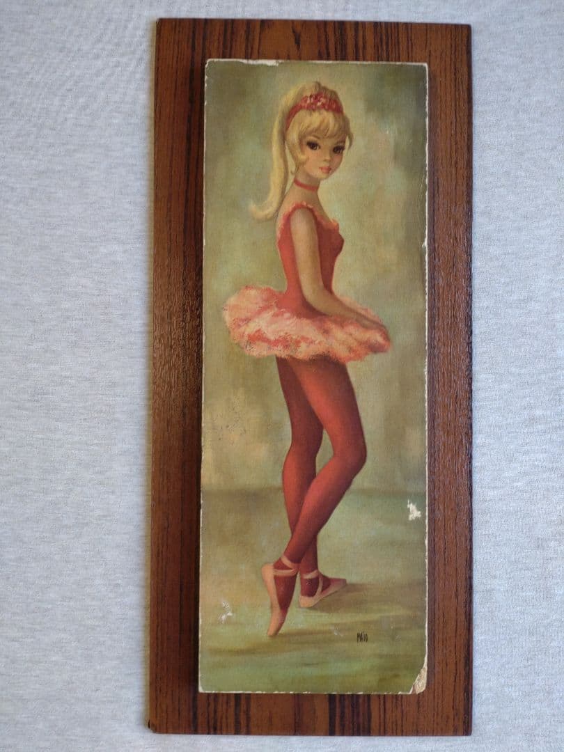 アンティークパネル　ピンクのチュチュ