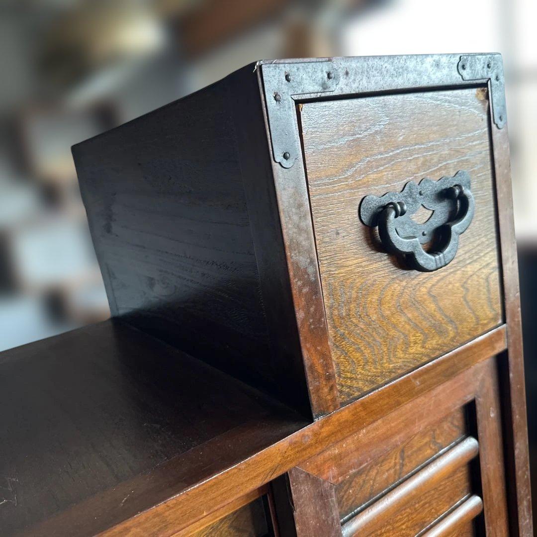 瞬間的衝撃お値下げ❣️ヴィンテージ　大型　木製階段箪笥 引き出し複数