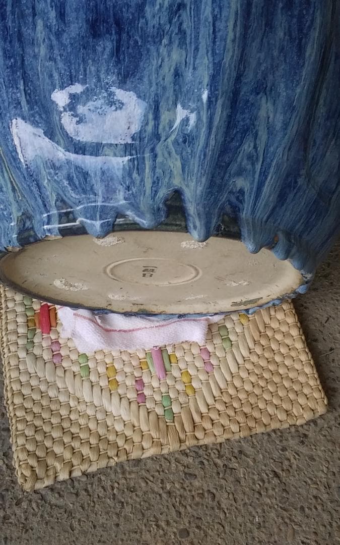 直径４５㎝ 陶器製の火鉢 昭和レトロ アンティーク ヴィンテージ