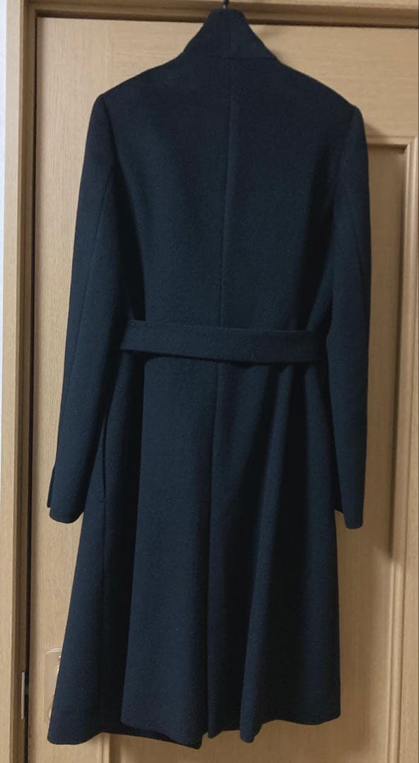 23区 ブラック ベルト付　ロングコート サイズ38 Mサイズ　羊毛✖︎アンゴラ