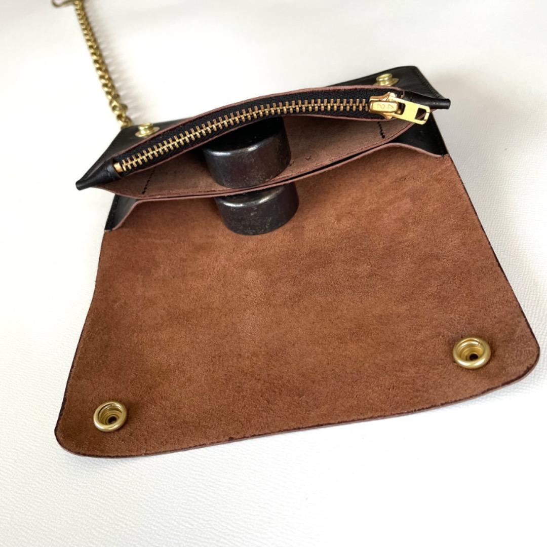 ミドルトラッカーウォレット　ホースハイドレザー　真鍮チェーン　ヴィンテージタロン