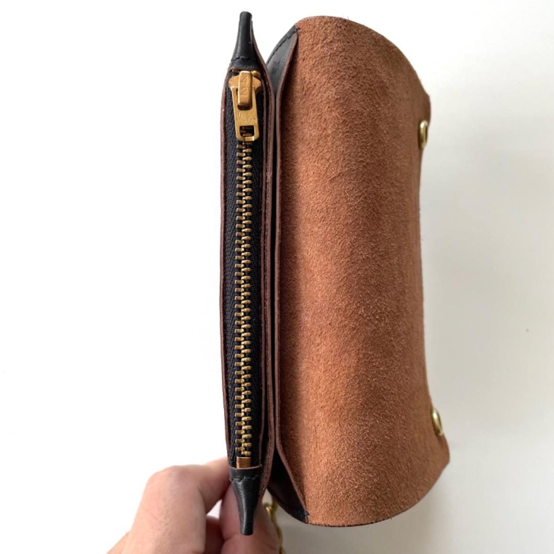 ミドルトラッカーウォレット　ホースハイドレザー　真鍮チェーン　ヴィンテージタロン