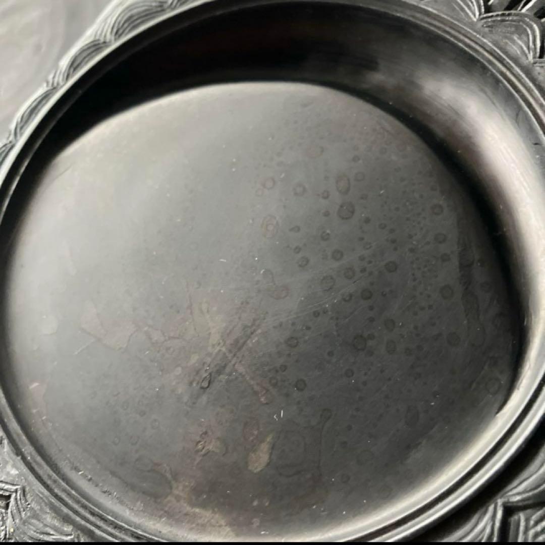 手彫り龍硯 蓋付き　硯　高級書道具　骨董品