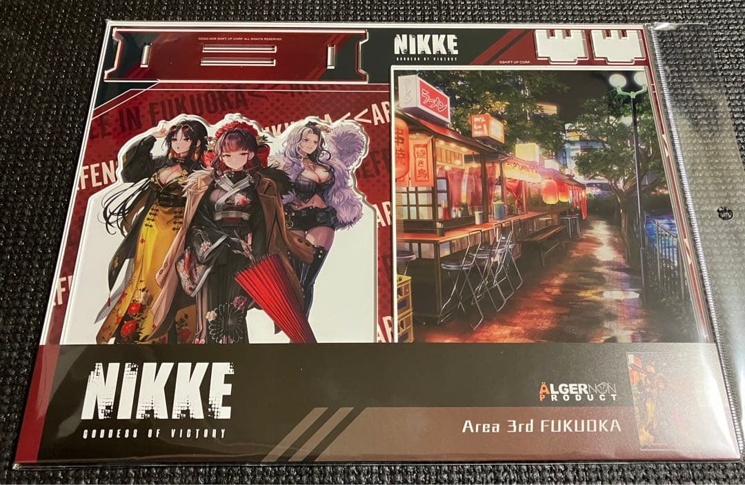 NIKKE　エリア防衛戦　福岡　ジオラマ　クリアファイル　B2タペストリ　３点①
