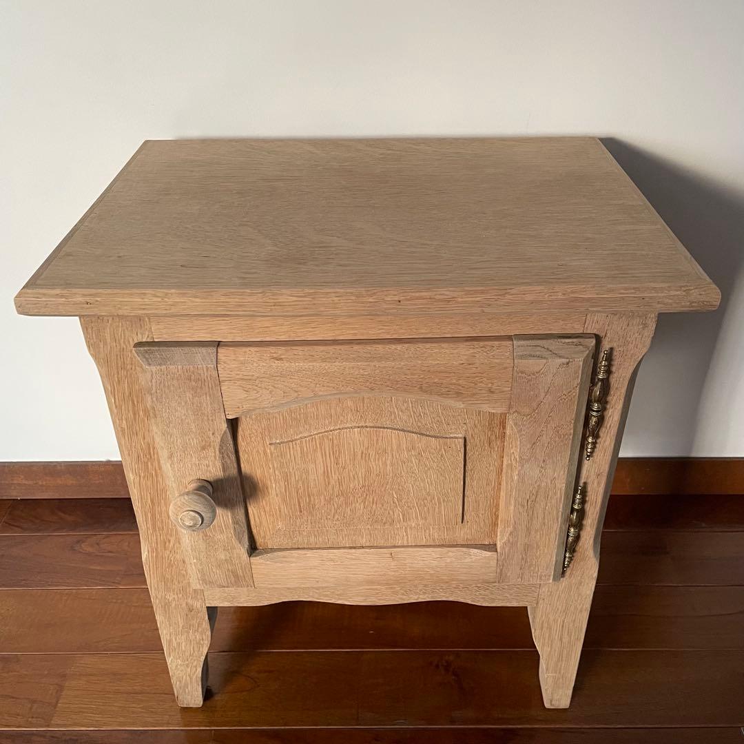 キャビネット サイドテーブル ナイトテーブル アンティーク フランス 無塗装