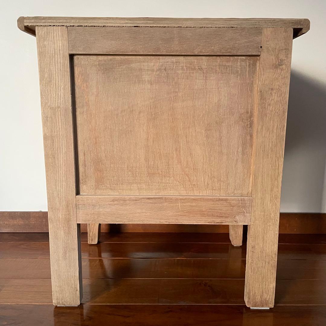 キャビネット サイドテーブル ナイトテーブル アンティーク フランス 無塗装