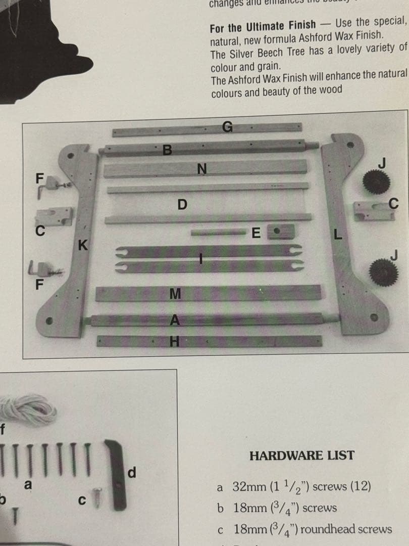 新品・未使用 Ashford アシュフォード リジッドヘドル 手織り機