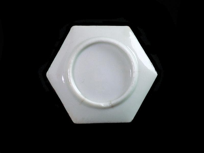 伊万里　瀬戸　色絵　幾何学紋の図　油壷　E421A-fbkn