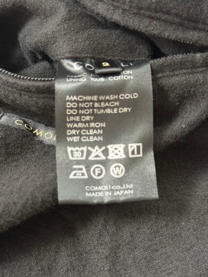 ジャケット・アウター COMOLI BLACK DENIM ZIP SHORT JACKET 2