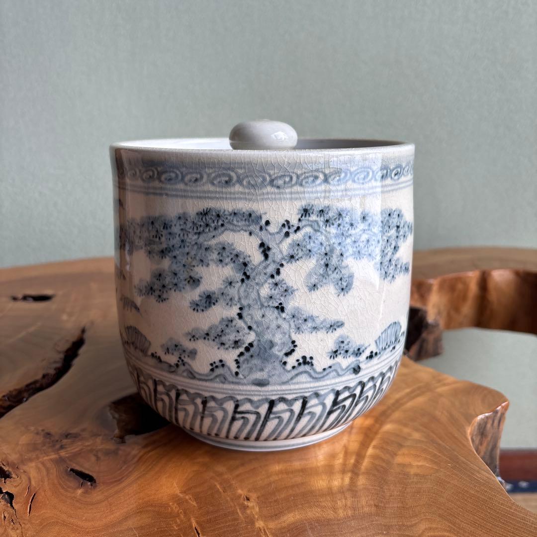 松竹梅 水指 加藤唐三郎 茶道具 共箱