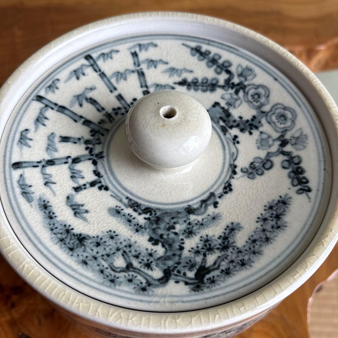 松竹梅 水指 加藤唐三郎 茶道具 共箱